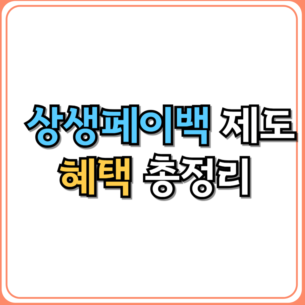 💰 상생페이백 제도 혜택 총정리