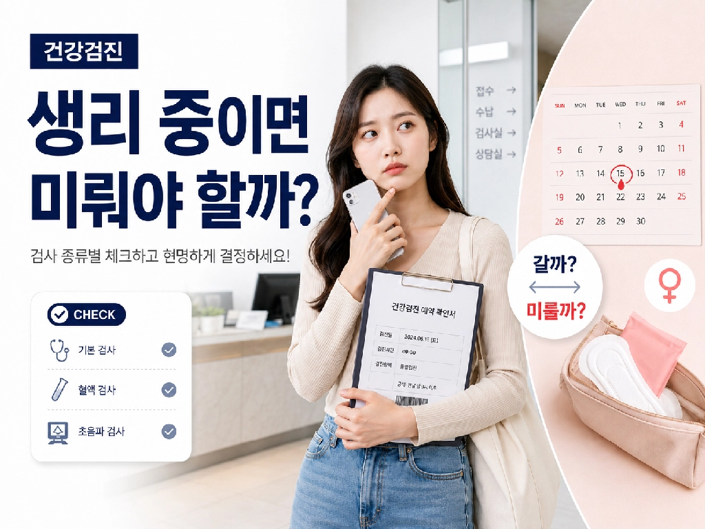 건강검진 날 생리 중이면 미뤄야 할까?