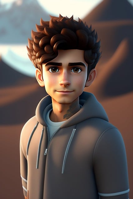 3D 이미지의 남성을 표현