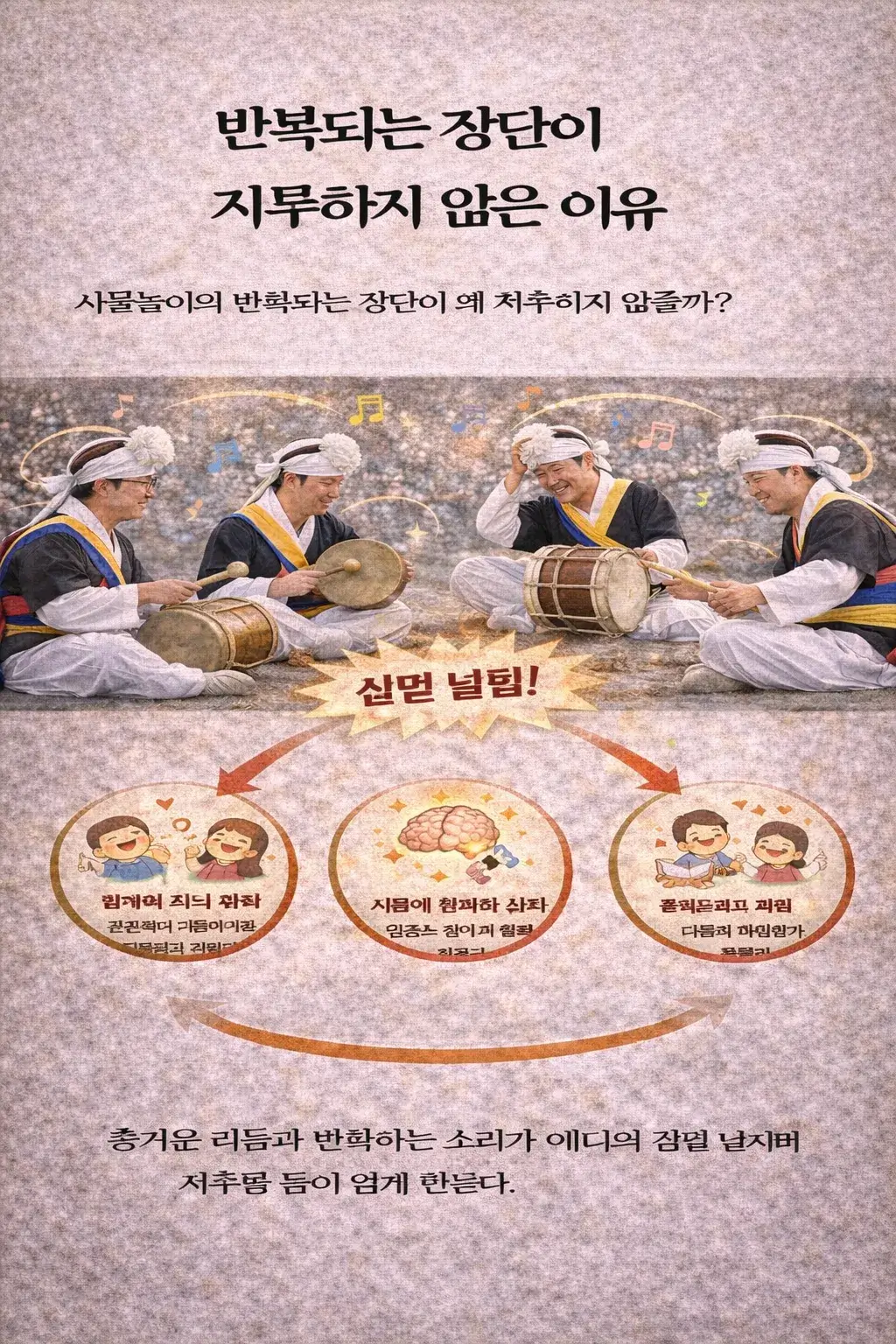 반복되는 장단이 지루하지 않은 이유