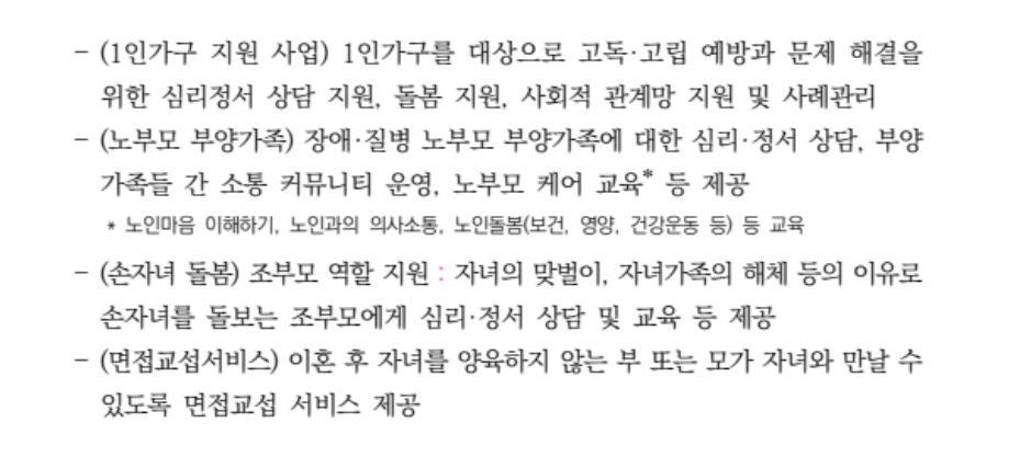 온가족보듬사업신청자격 및 무료지원 받는방법