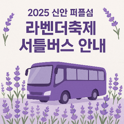 신안 퍼플섬 라벤터 축제 셔틀버스