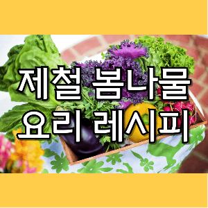 제철봄나물요리레시피