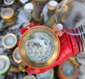 동파된 수도계량기 사진