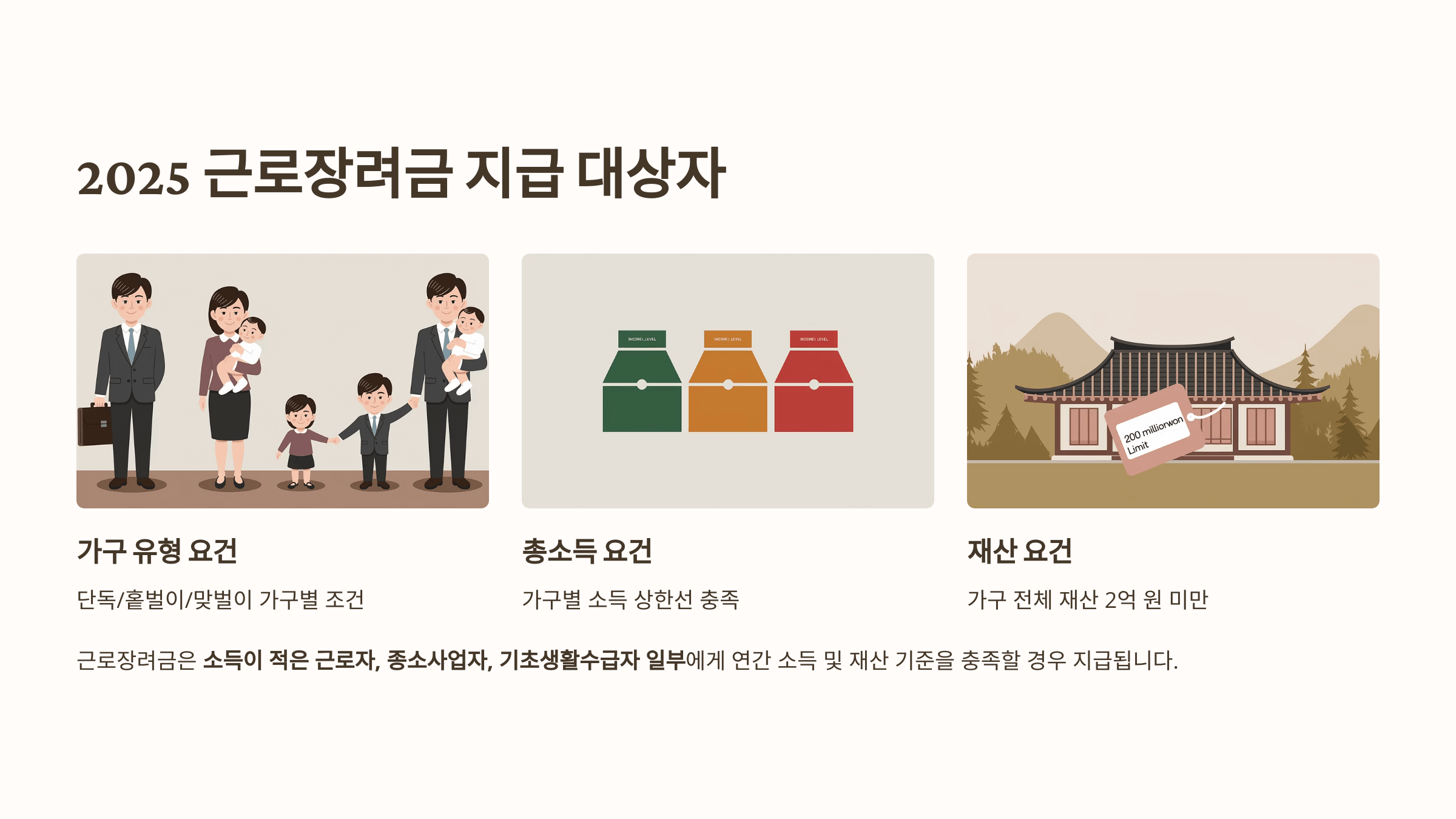 2025 근로장려금 지급대상자