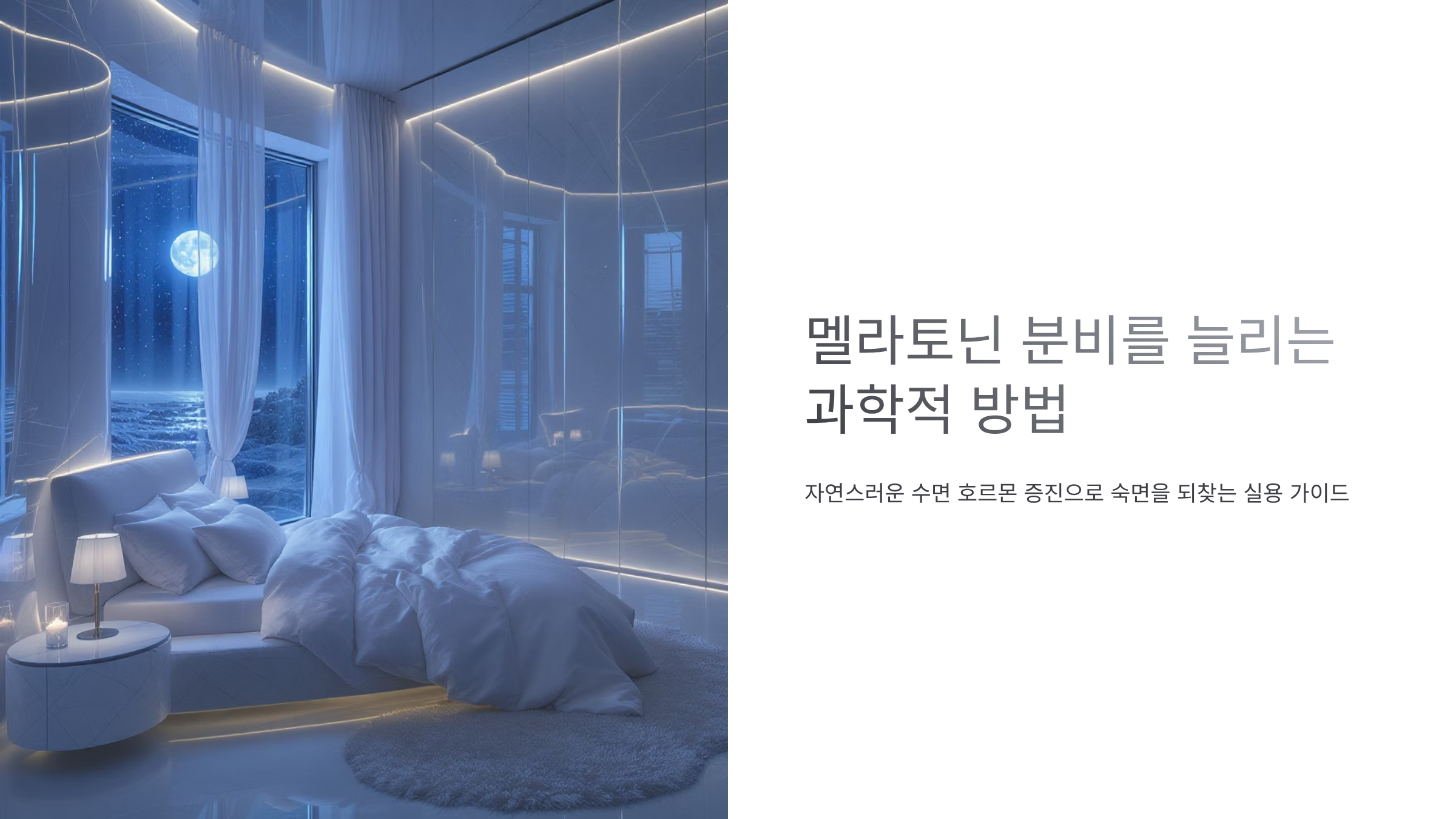 수면 호르몬 멜라토닌 분비 촉진법