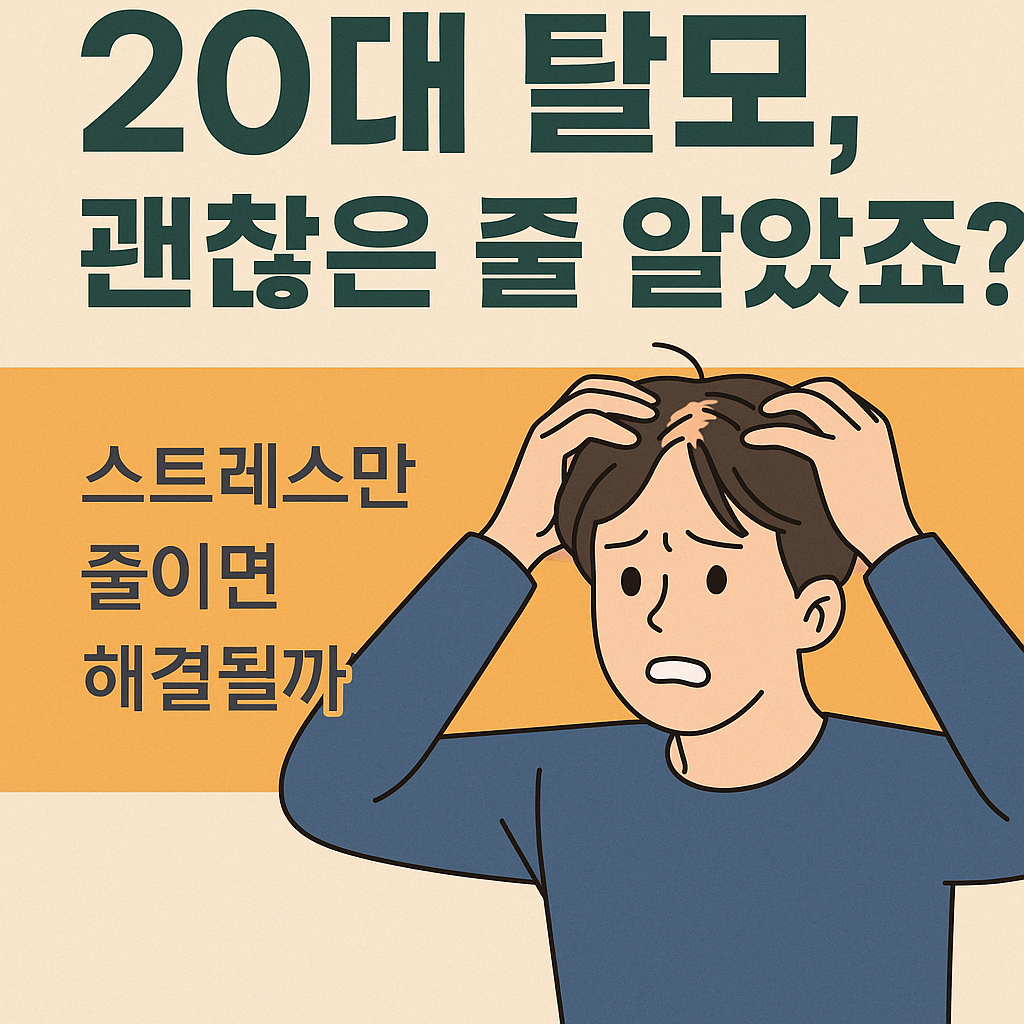 20대 탈모 예방 수칙
