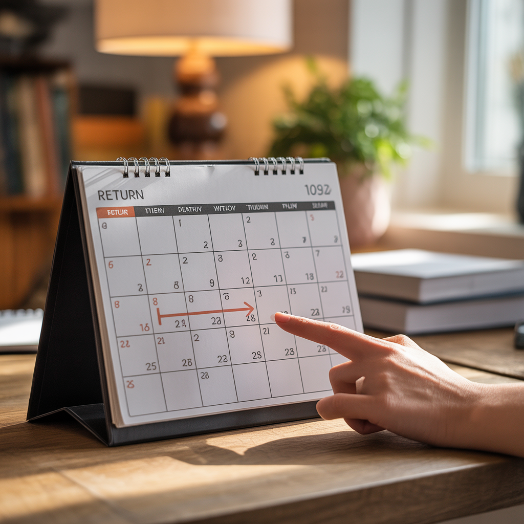 출발일보다 복귀일 먼저 검색해보기