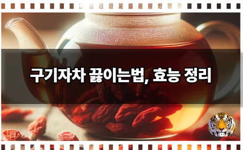 구기자차 효능과 끓이는 방법 설명