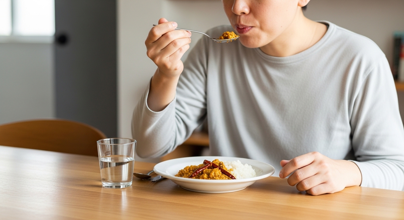 자극적인 음식이 혀 점막에 영향을 줄 수 있는 상황