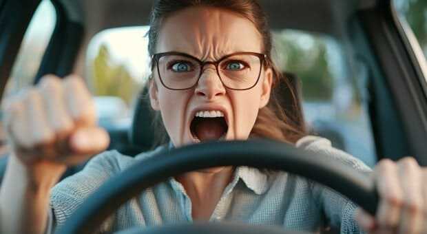 보복 운전으로 비접촉 교통사고를 유발하는 모습 2