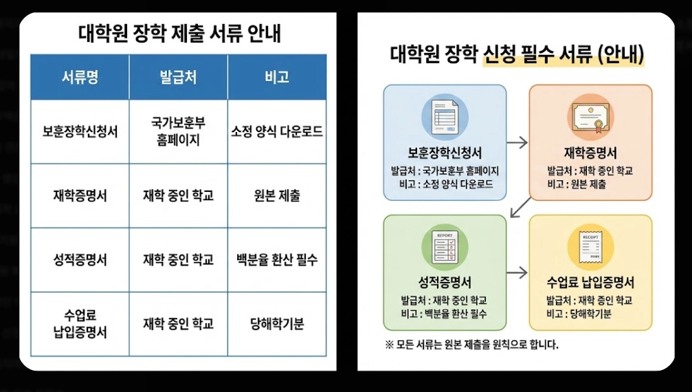 국가보훈대상자 보훈장학금 신청자격,신청방법