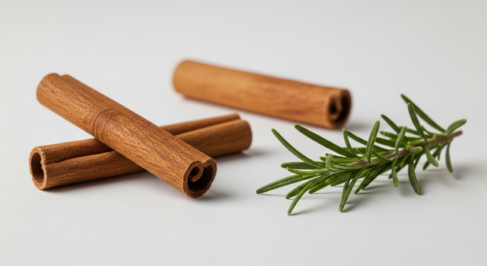 계피와 로즈마리 말린 향신료