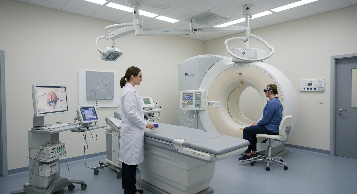 뇌 건강 검진을 받는 모습