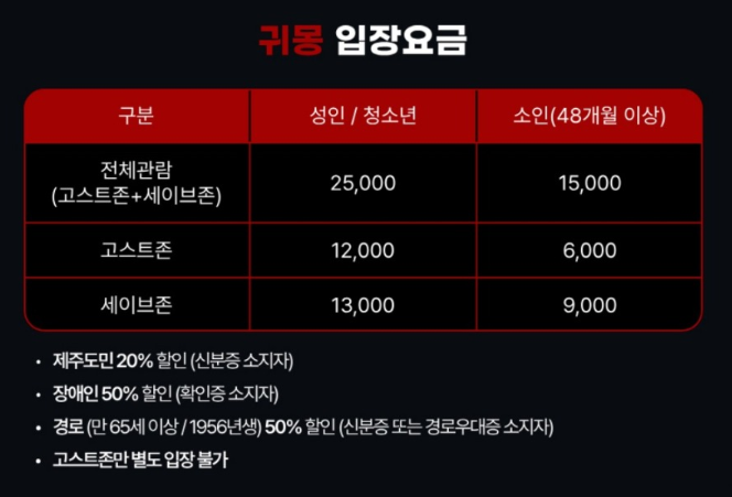 제주도 놀거리 제주민속촌 야간개장 귀몽, 조선날라리전 안내