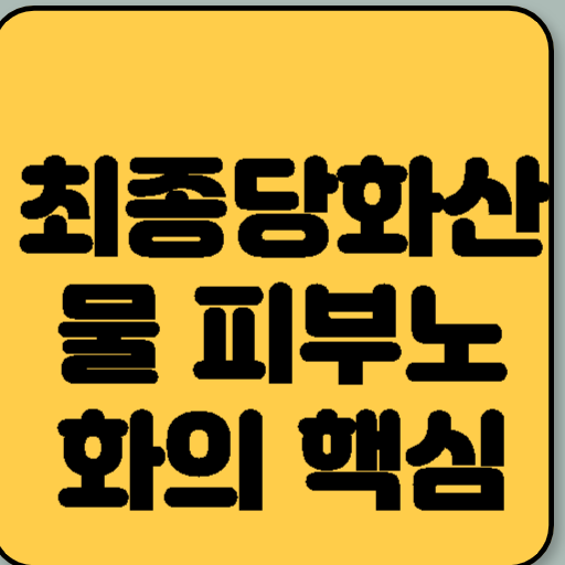 최종당화산물 피부노화의 핵심 요소