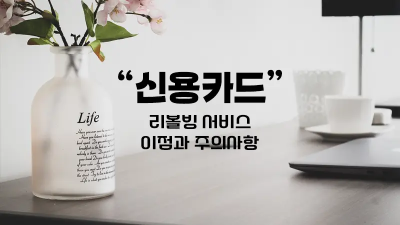 신용카드 리볼빙 서비스 이점과 주의사항 간단 요약