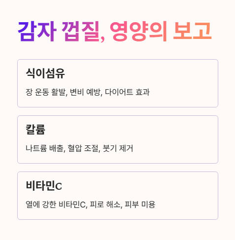 감자 껍질 효능