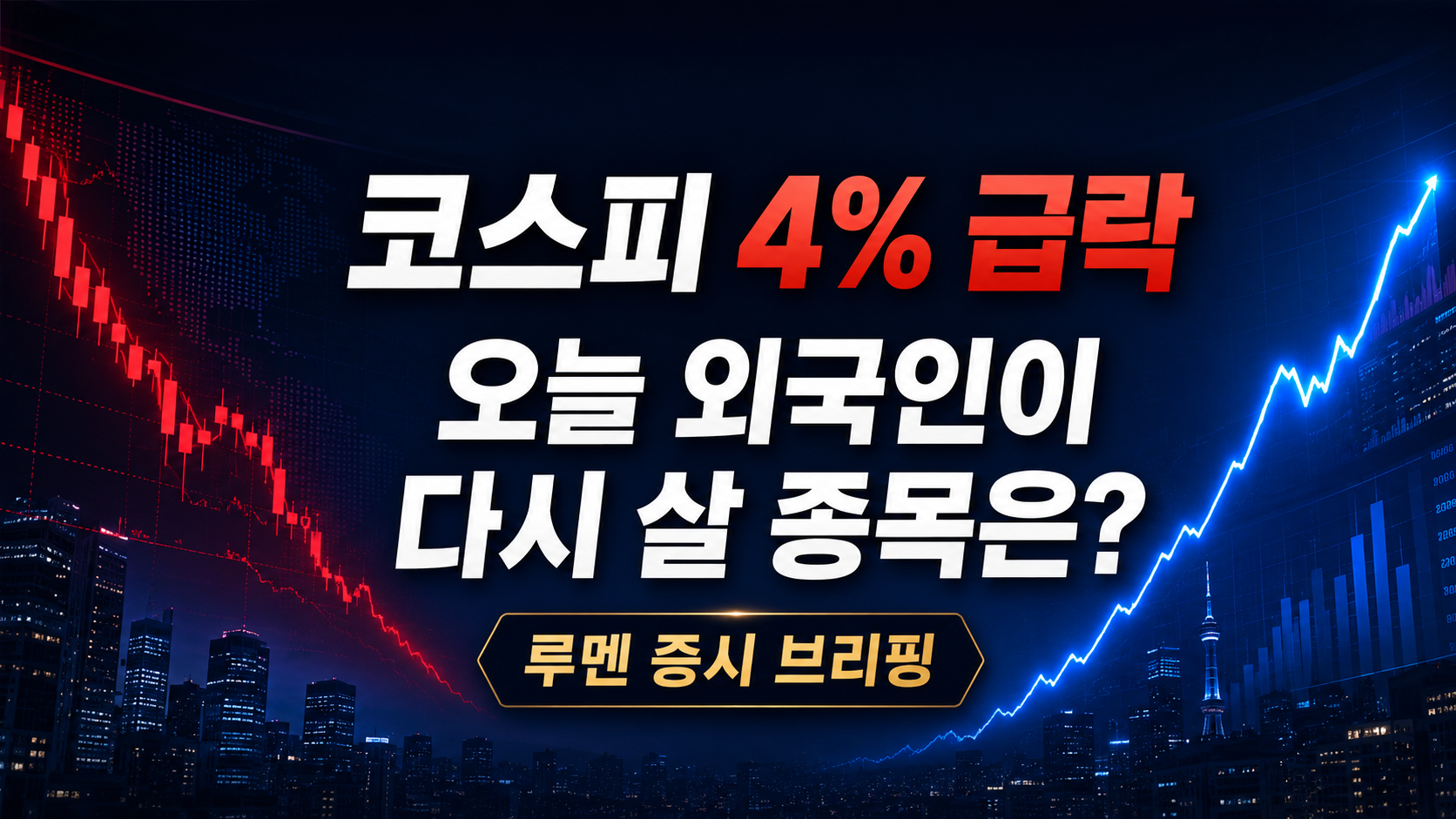 코스피 4% 폭락 다음 날…오늘 살아남을 종목은 따로 있다