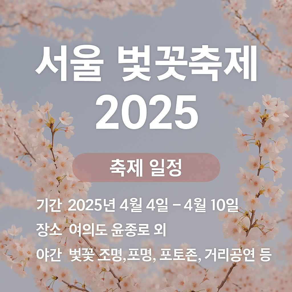 벚꽃축제추천