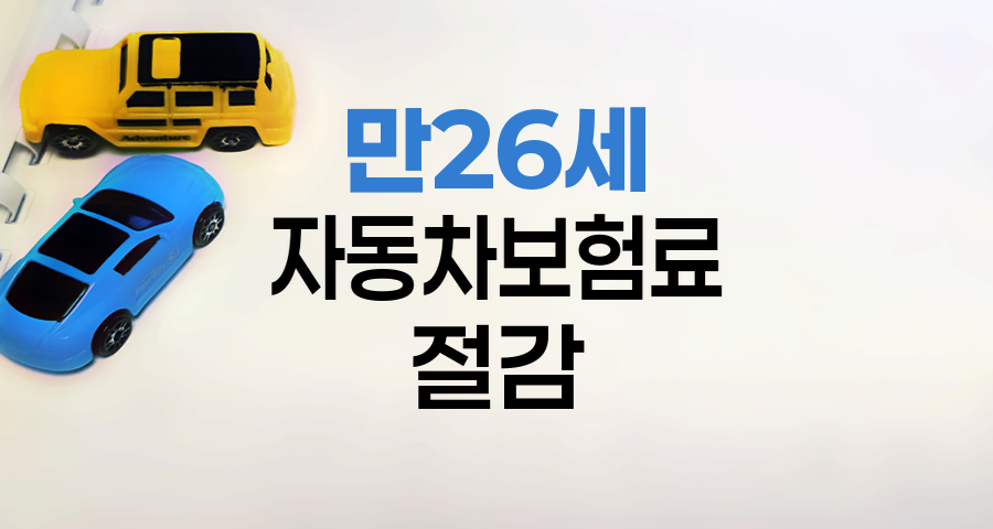 만 26세 자동차 보험료 절감 전략