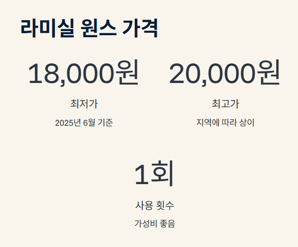 라미실 원스 가격