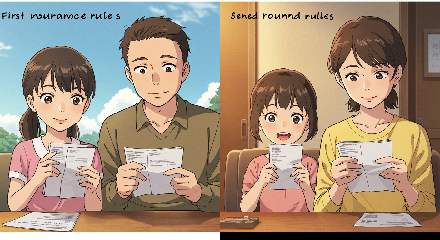 1차와 2차 대상자 기준 차이를 비교하는 장면