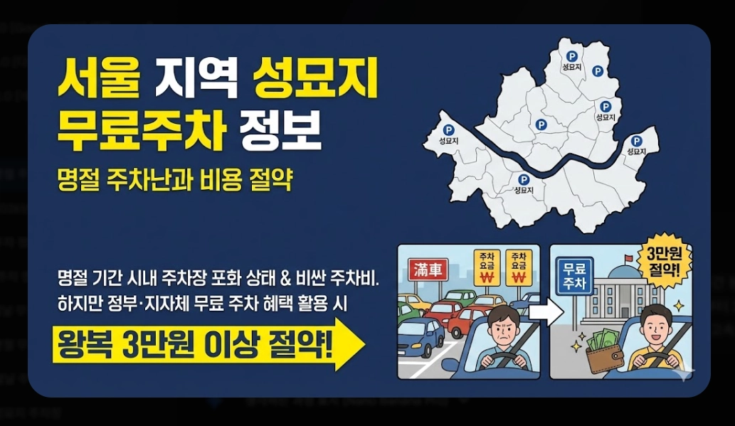 명절 주차비 절약하는 법(2026년, 설 명절, 공영주차장)(+ 통행료 무료)