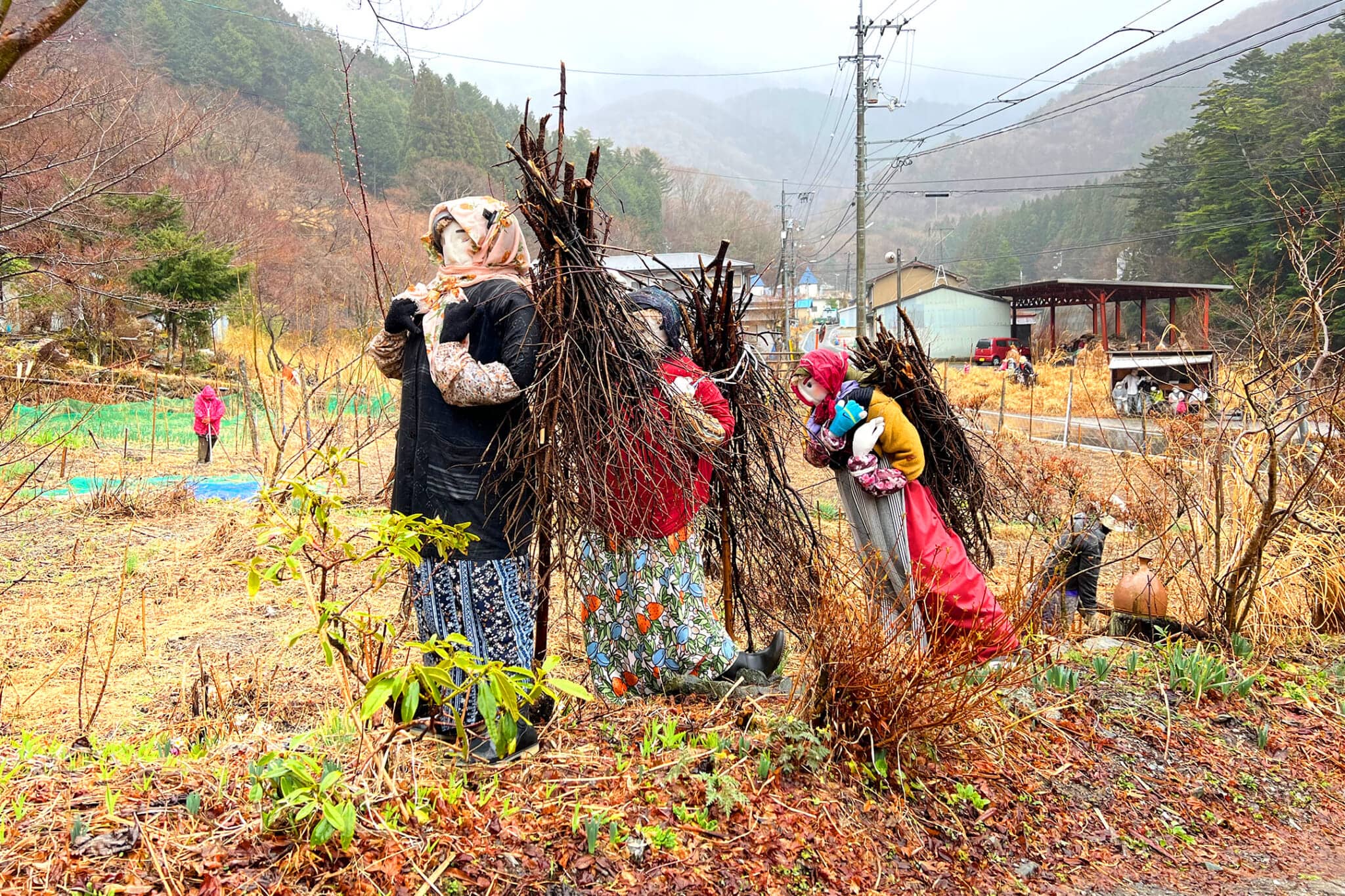 사람보다 허수아비가 더 많은 마을
