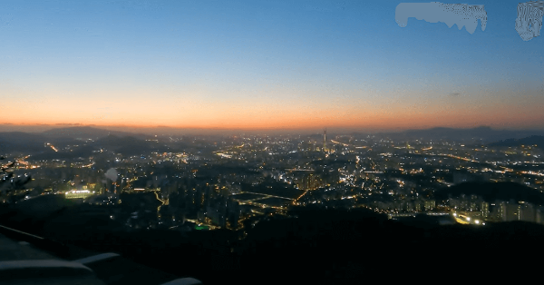 남한산성 서문전망대 일몰 전경