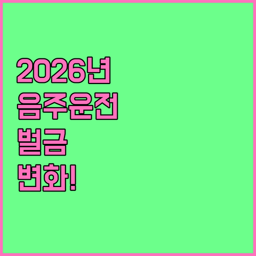 2026년 도로교통법 개정에 따른 음..