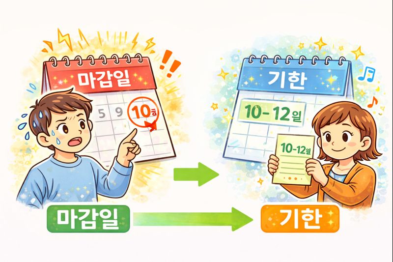 마감일과 기한의 차이