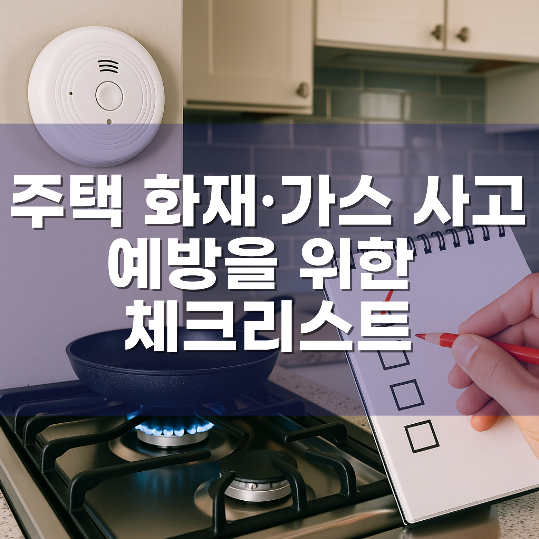 주택 화재&middot;가스 사고 예방을 위한 체크리스트