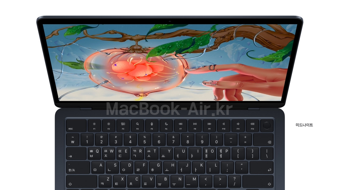 M2 맥북에어 미드나이트 색상