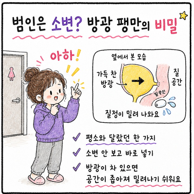 범인은 소변? 방광 팽만의 비밀
