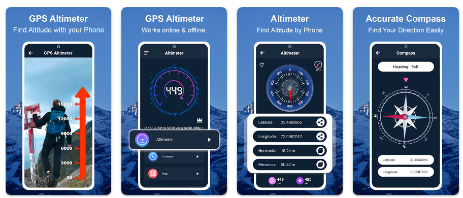 스마트 고도계 GPS 고도앱 기능