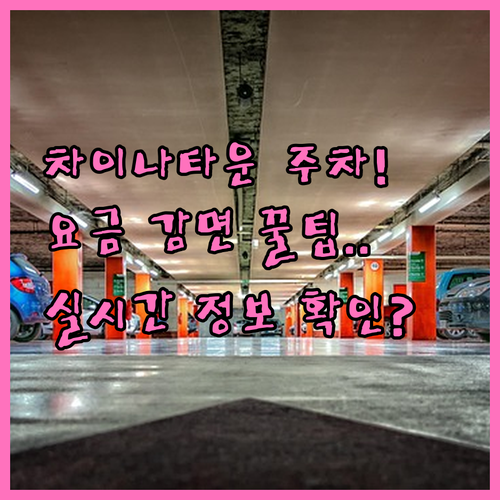 인천역 차이나타운 공영주차장 이용료 ..