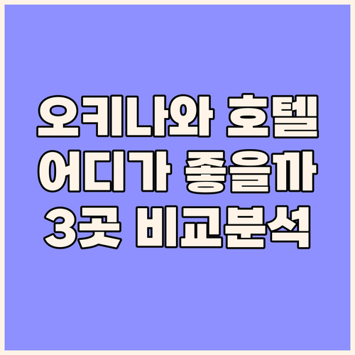 오키나와 호텔 고민 끝 알몬트 호텔,..