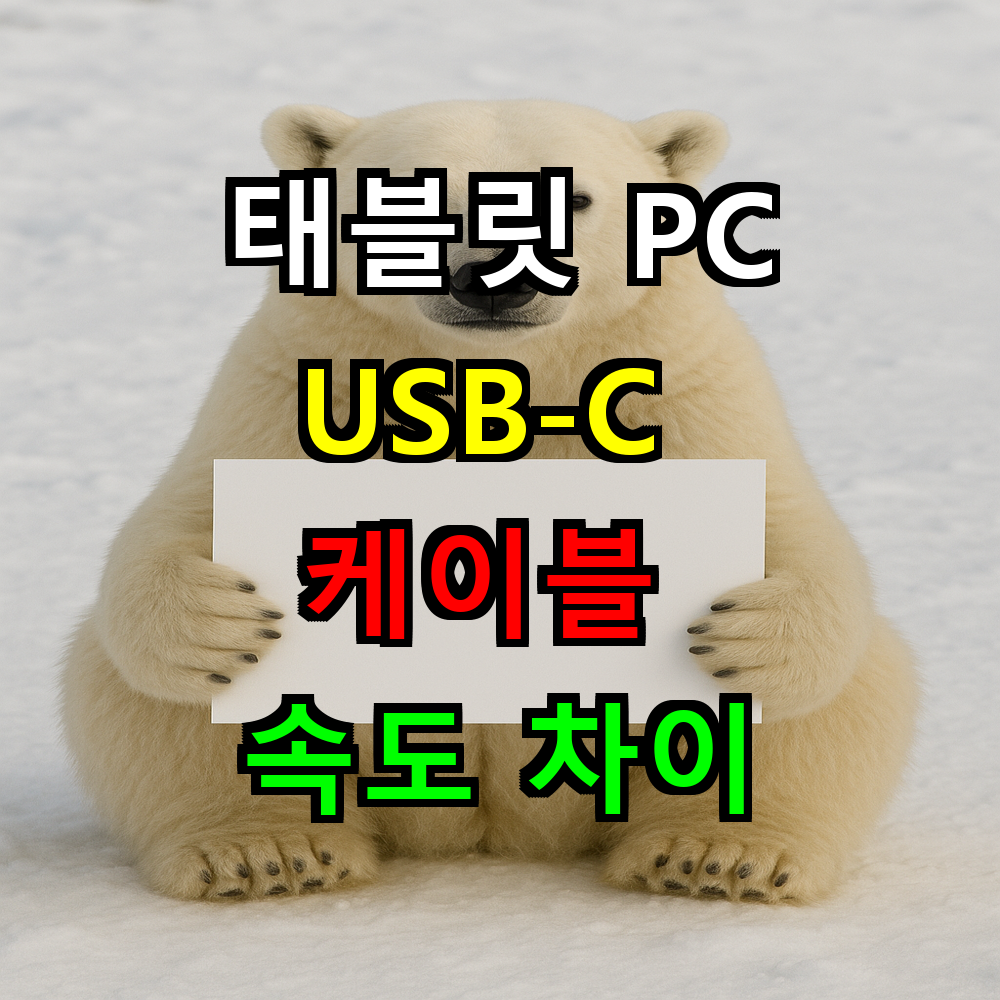 태블릿 PC USB-C 케이블 속도 차이, 어떤 걸 선택해야 할까?
