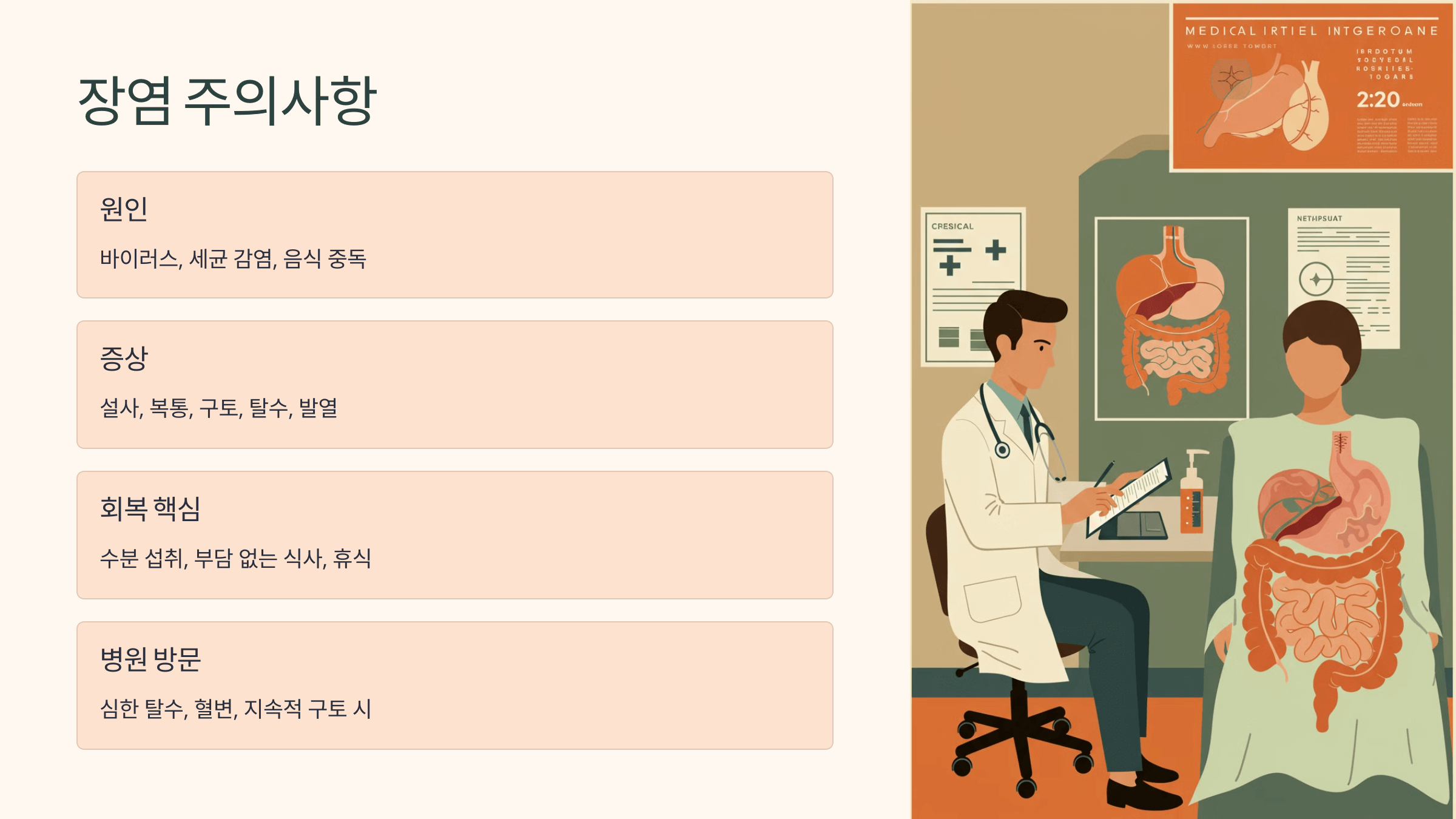 장염과 관련된 사진입니다.