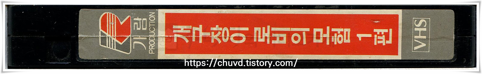 개구장이로비의모험-비디오테이프 옆면