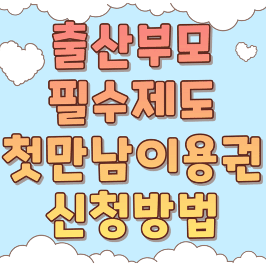 출산부모 필수제도 첫만남이용권 신청방법