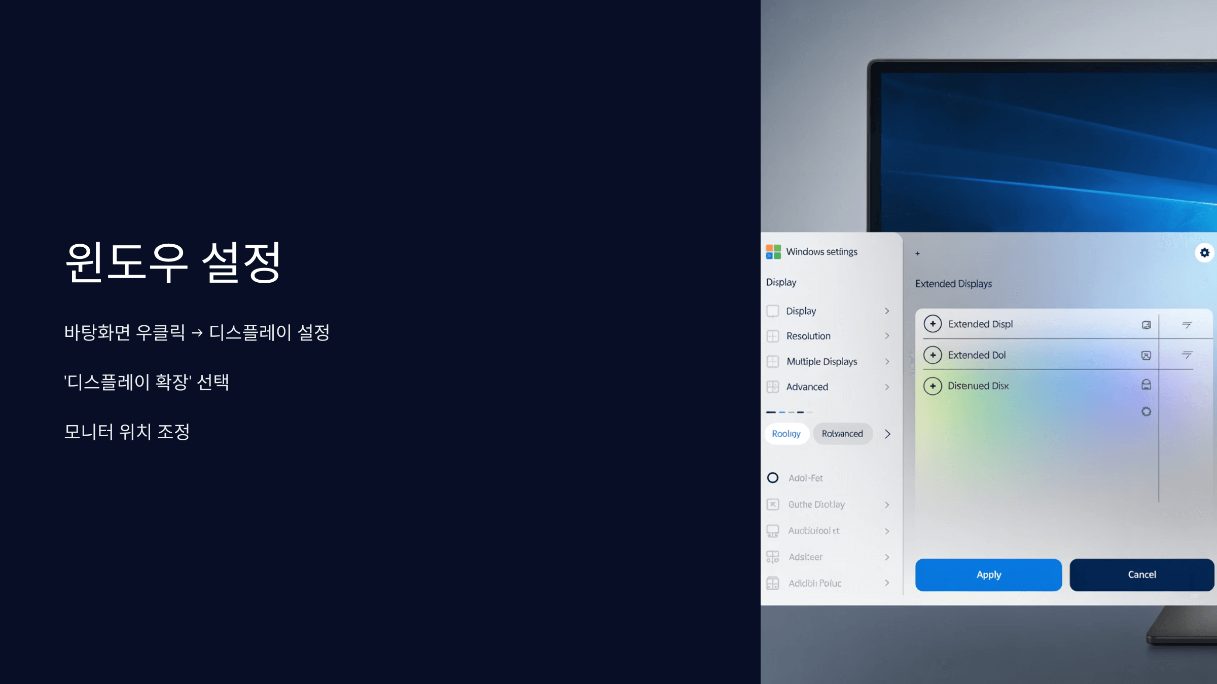 윋도우 설정 해보기