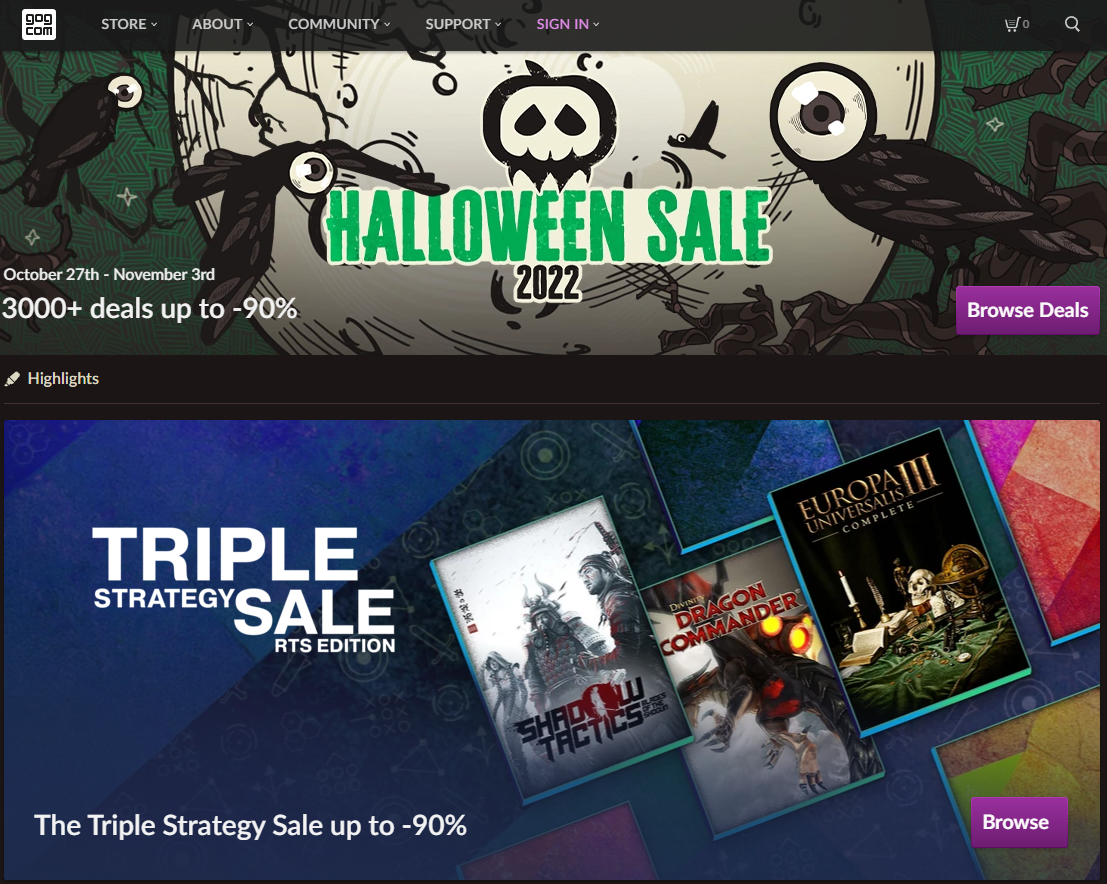 gog.com 지오지닷컴 고전게임 최신게임 다운로드 사이트