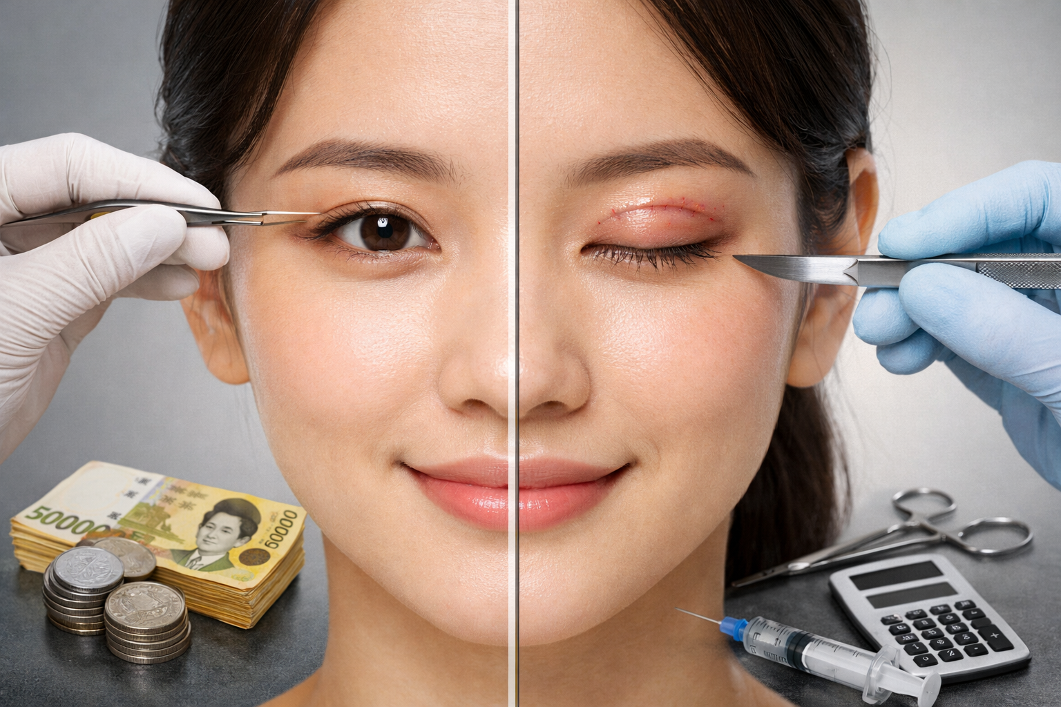 쌍꺼풀 매몰 절개 차이