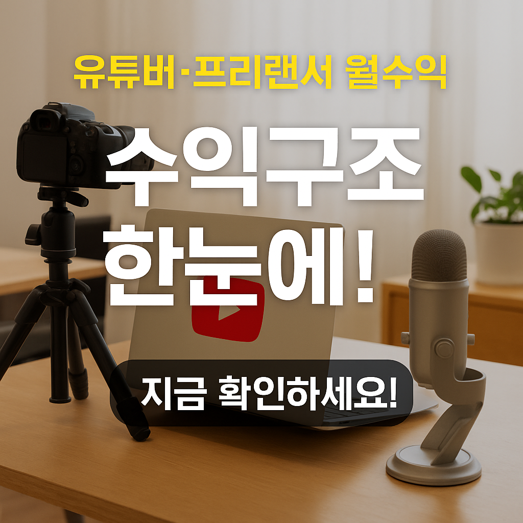 [5편] 2025년 프리랜서와 유튜버 월수익과 현실
