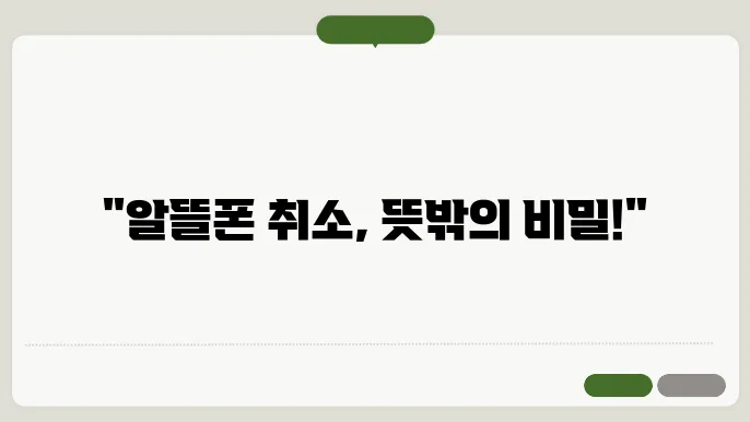 알뜰 폰 신청 취소