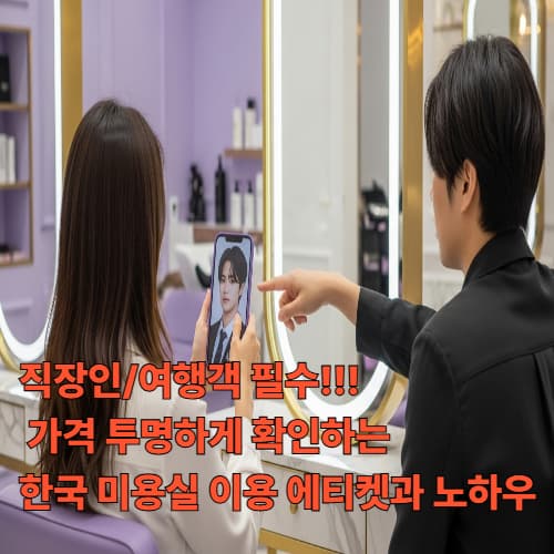 직장인/여행객 필수! 가격 투명하게 확인하는 한국 미용실 이용 에티켓과 노하우