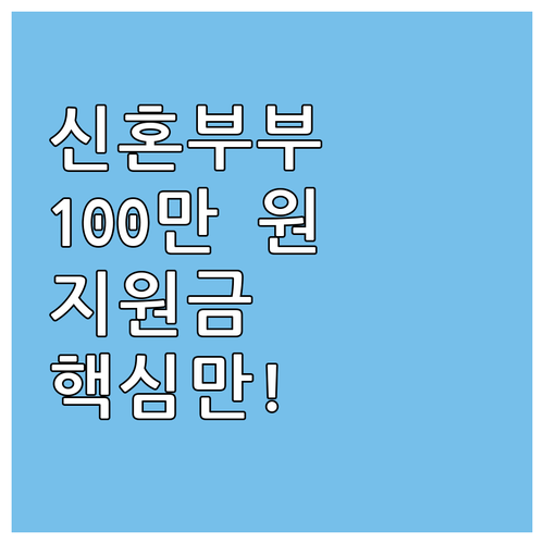 서울시, 신혼부부 100만 원 지원금..