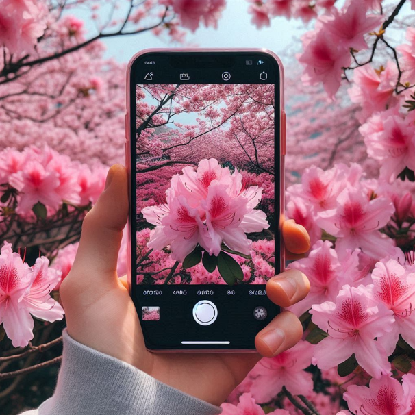 봄꽃 축제 사진 찍기